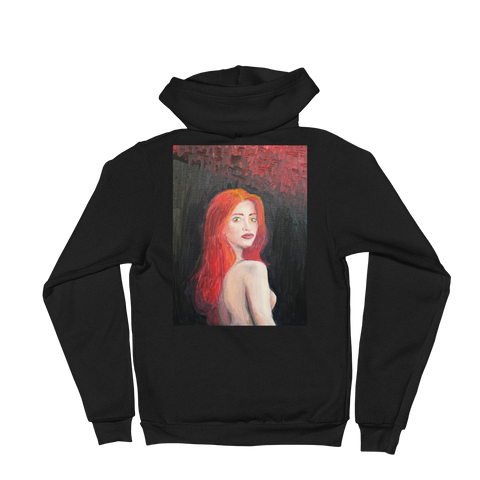 Longing in Vermilion Zip Hoodie