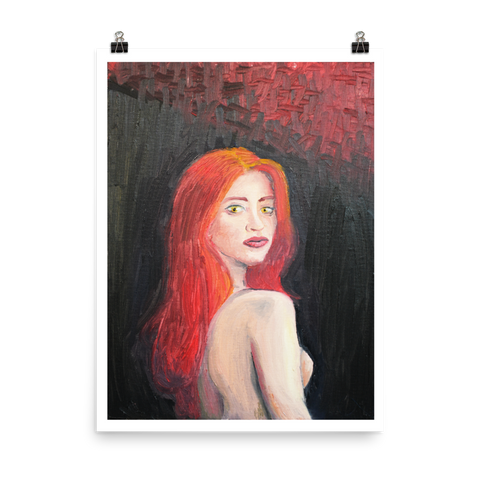 Longing in Vermilion Poster Print